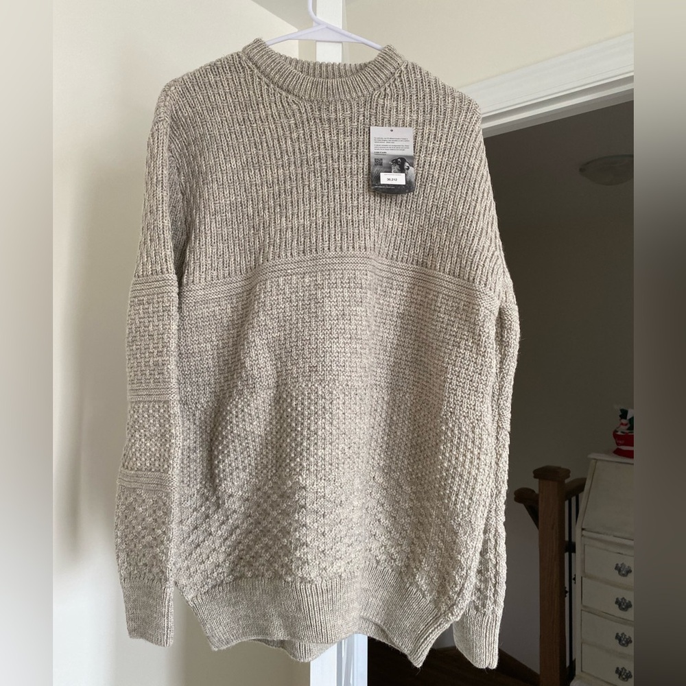 Niffi The Ecosse Range Authentic 100% British Wool L Knit Crewneck Sweater